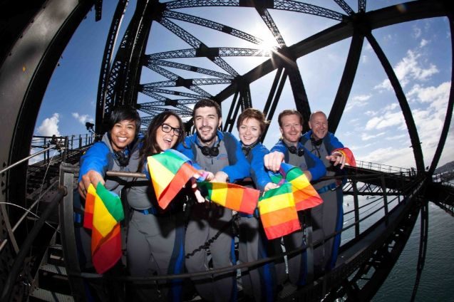 Sydney Harbour bridge disco climb