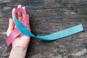 Pink blue ribbon