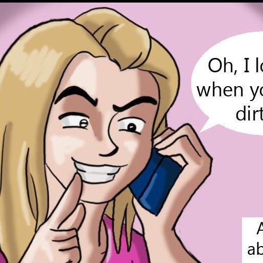 Cartoon Character talking dirty on phone