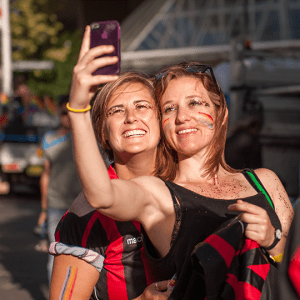 Flying Bats Women taking a Selfie