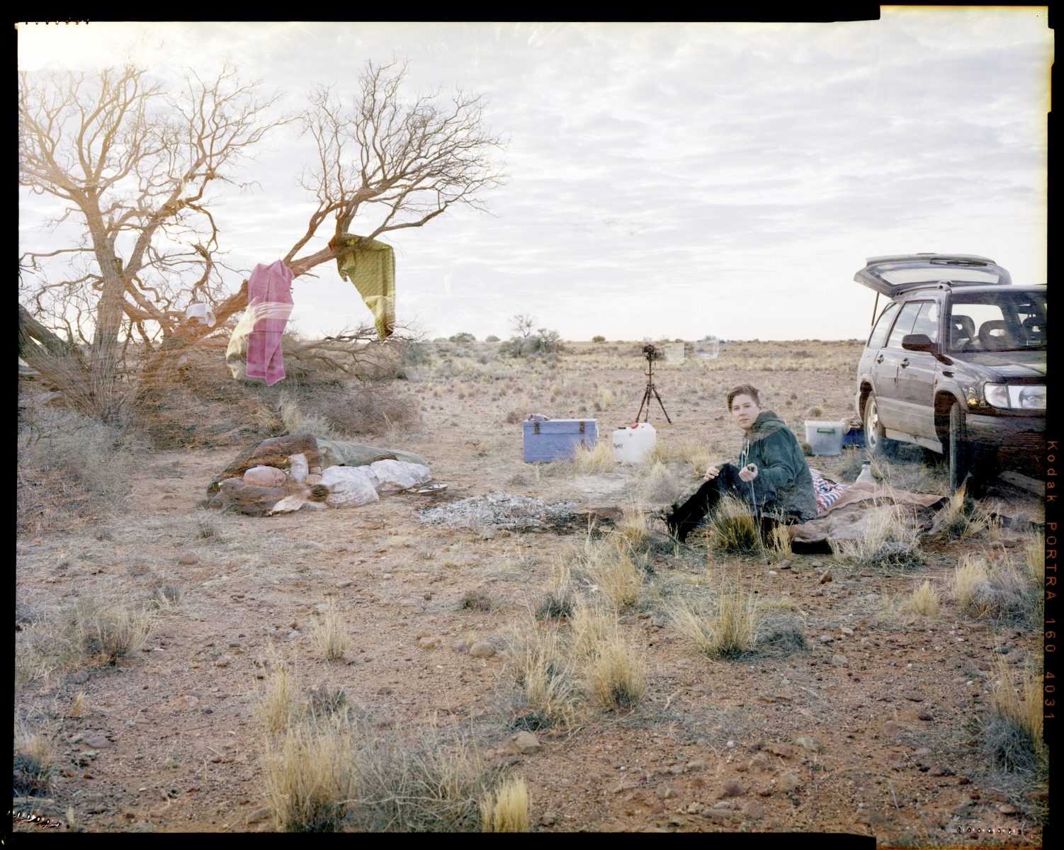 Self-portrait (with Steve), William Creek, South Australia, 2012