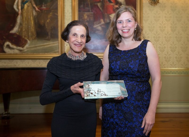 Professor Martina Stenzel (r) with Dame Marie Bashir (l)