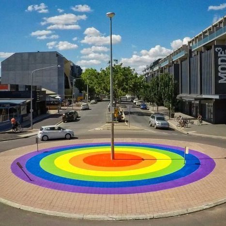 rainbow round about in canberra