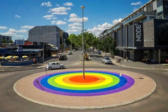 rainbow round about in canberra