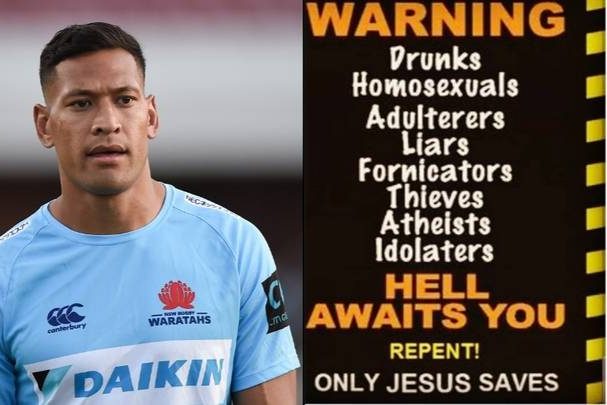 Israel Folau's Social Media Post