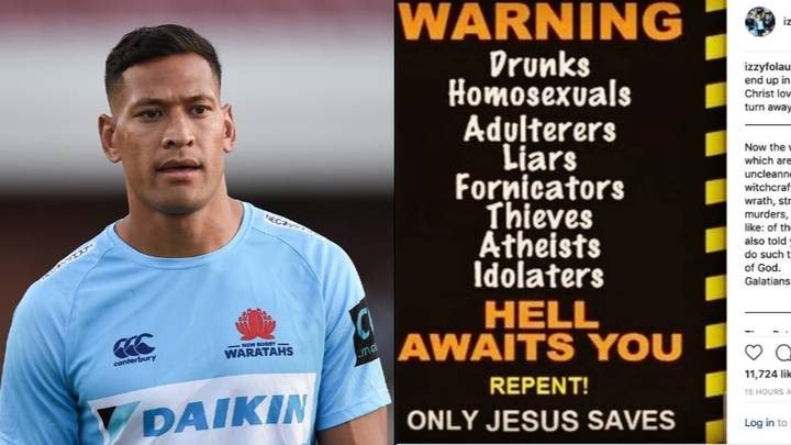 Israel Folau's Social Media Post 