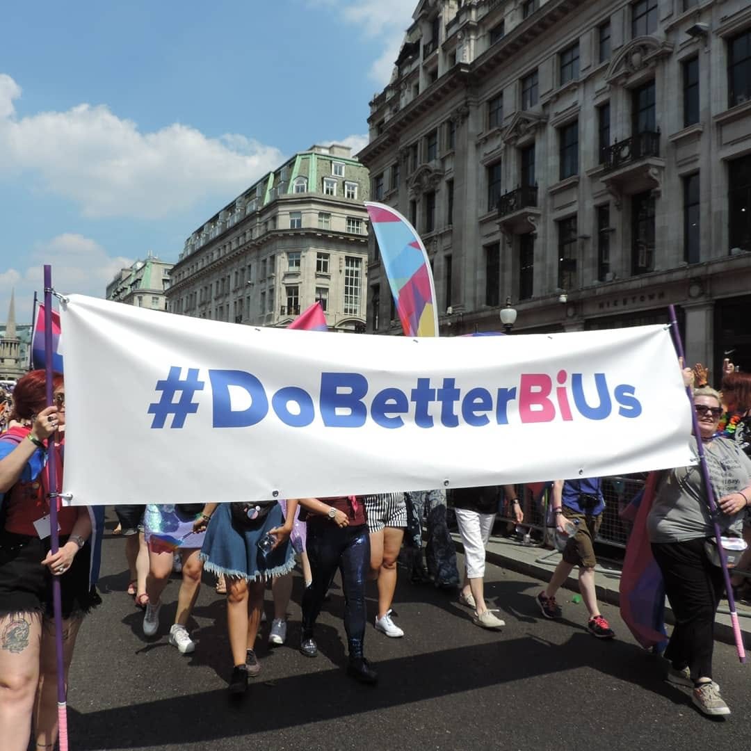 Bisexual Float at Pride parade