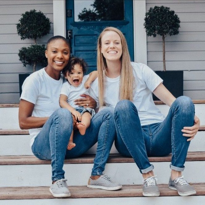 lesbian couple with toddler