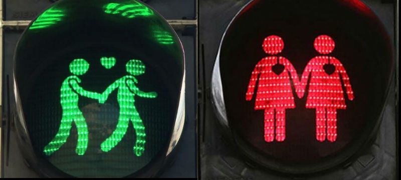 Gay & Lesbian Pedestrian Lights In Vienna