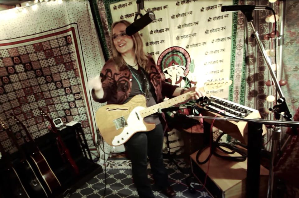 Melissa Etheridge in her studio