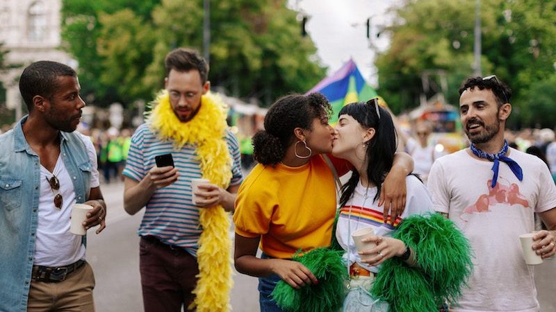 Group of LGBTQ friends in Vienna