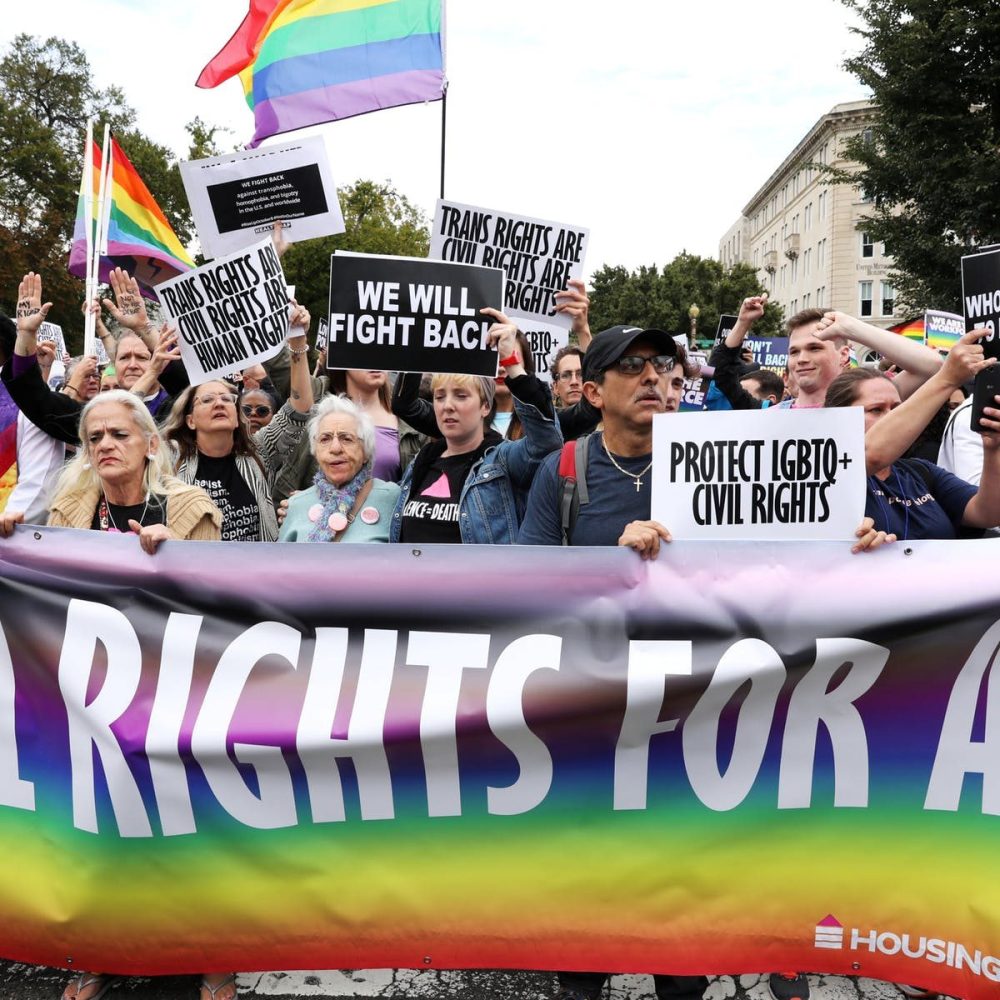 Demonstrators for civil rights