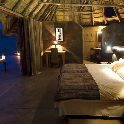 bedroom of Phinda’s Rock Lodge