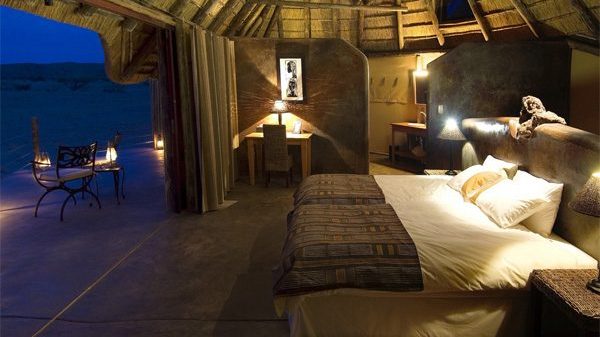 bedroom of Phinda’s Rock Lodge