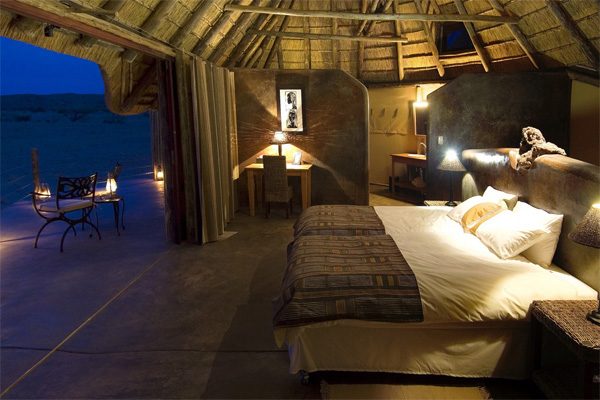 bedroom of Phinda’s Rock Lodge