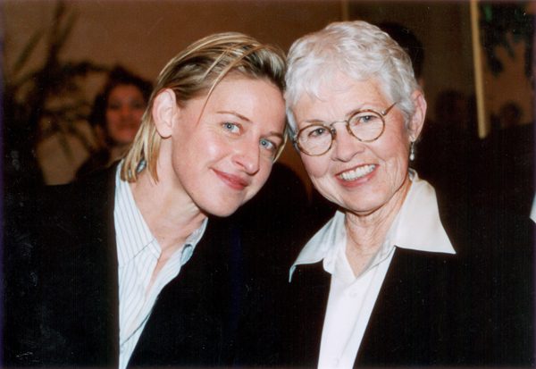 Ellen Degenres with mom Betty