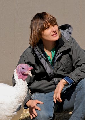 Daniela Sea with a turkey