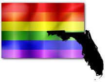 rainbow flag and the state of Florida