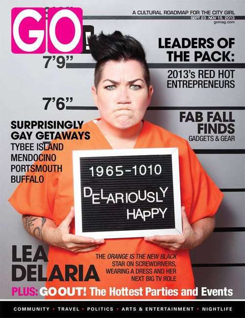 lea delaria on cover of Go Magazine