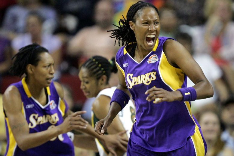Chamique Holdsclaw playing for LA Sparks