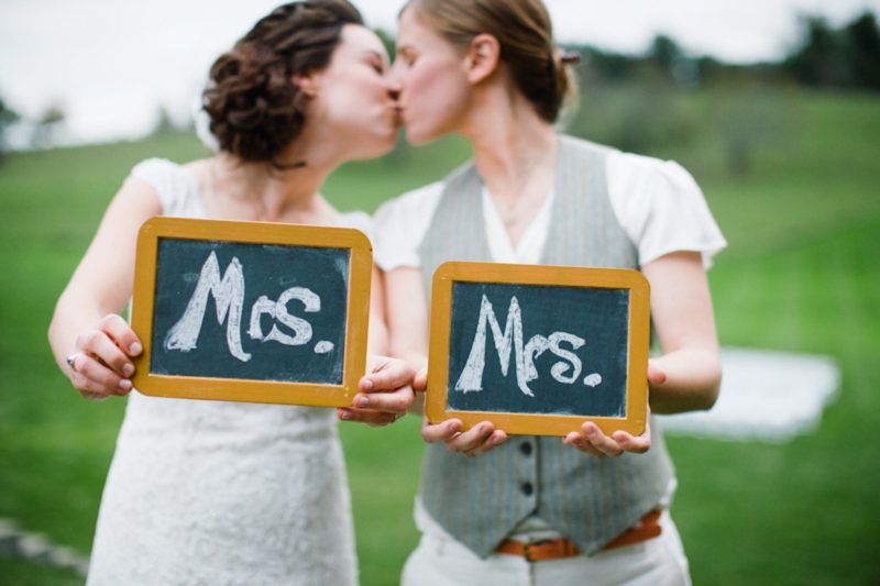 2 women kissing in public