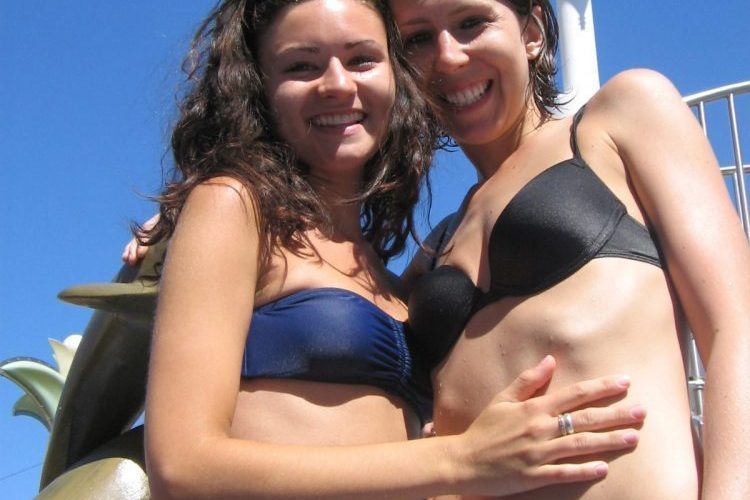 2 women on a cruise ship