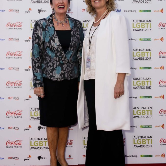 Clover Moore and Silke Bader at the inaugral Australian LGBTI Awards