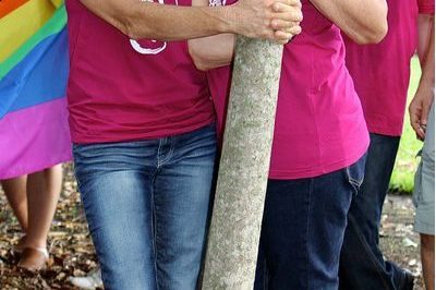 2 female members of the Brisbane Pride Choir