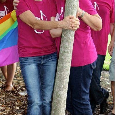2 female members of the Brisbane Pride Choir