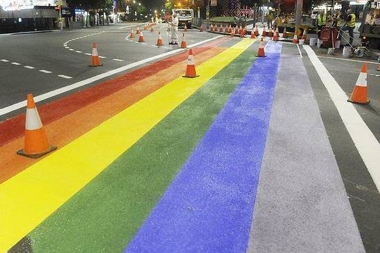 Clover Moore unveils rainbow crossings for Oxford Street