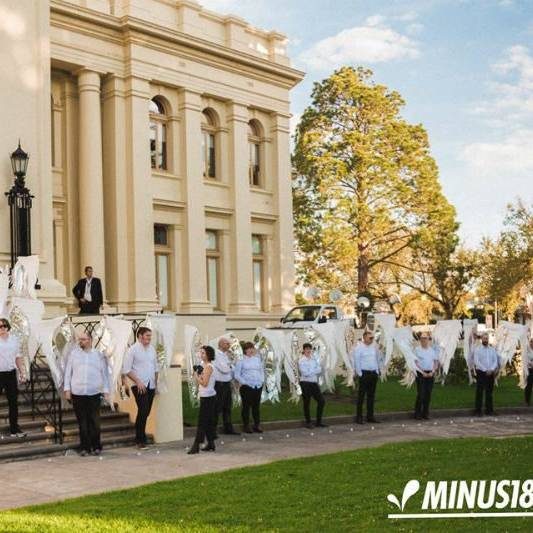 LGBTI Elders And Allies Dress As Angels To Protect Teens At LGBTI Dance