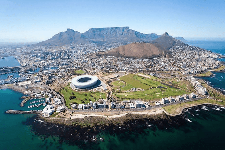 Arial Shot of Capetown