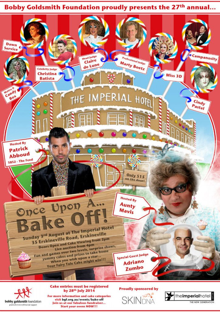 The Bobby Goldsmith Foundation Bake Off Poster 2014