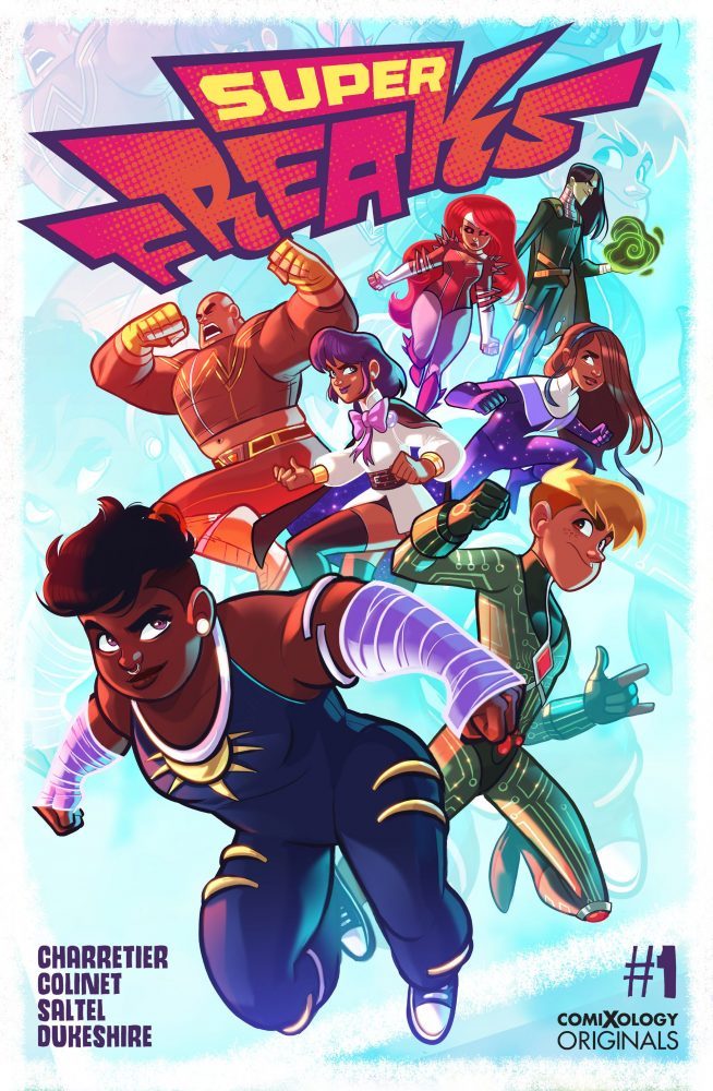 Book Cover for ComiXology's "Superfreaks"