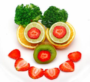 smiley face of fruit