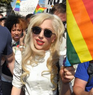 Lady Gaga at Pride March 