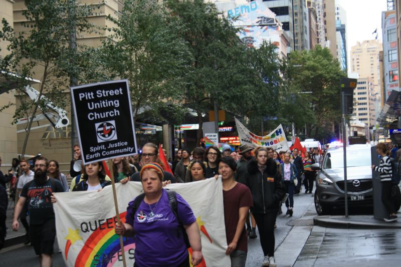 Protesters Rally At Australian Christian Lobby Conference