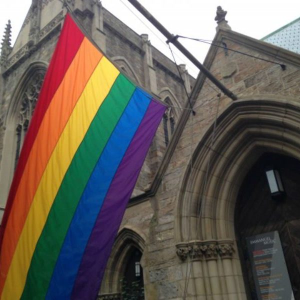 Rainbow Flag outside Church of Scotland