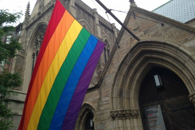 Rainbow Flag outside Church of Scotland