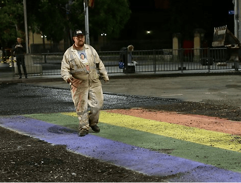 Removing of the Rainbow crossing at Taylor Square