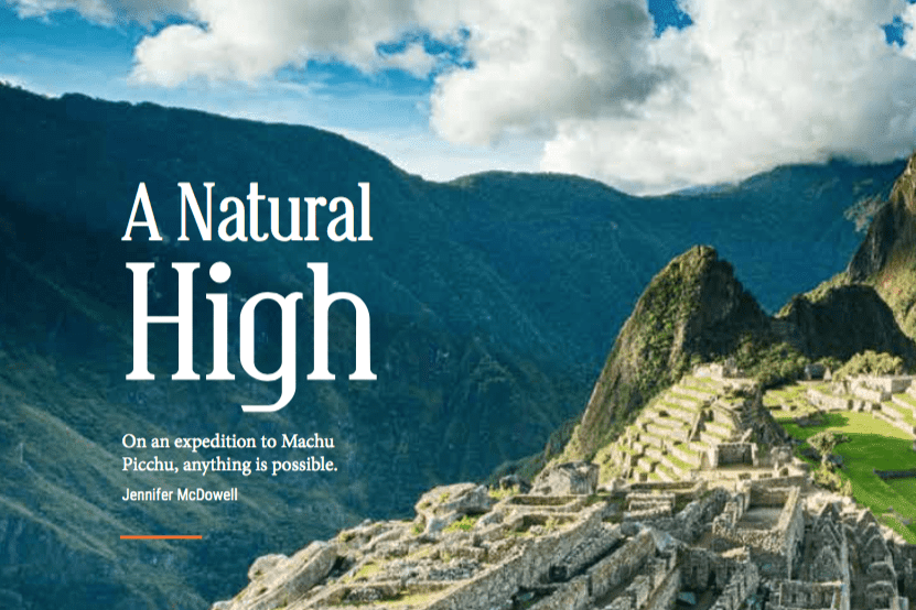 A Natural High - Machu Picchu