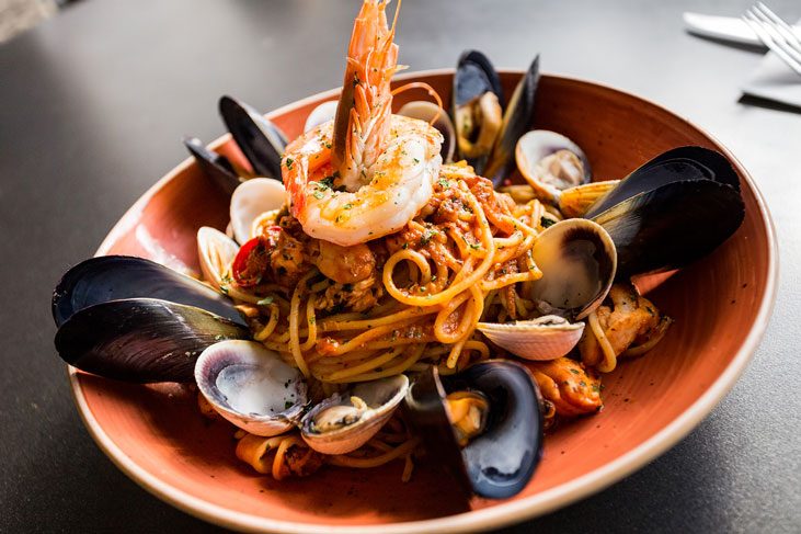 Seafood Pasta dish from Baia The Italian