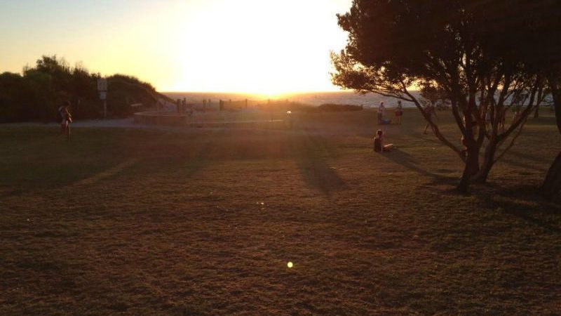 Sunset over country side