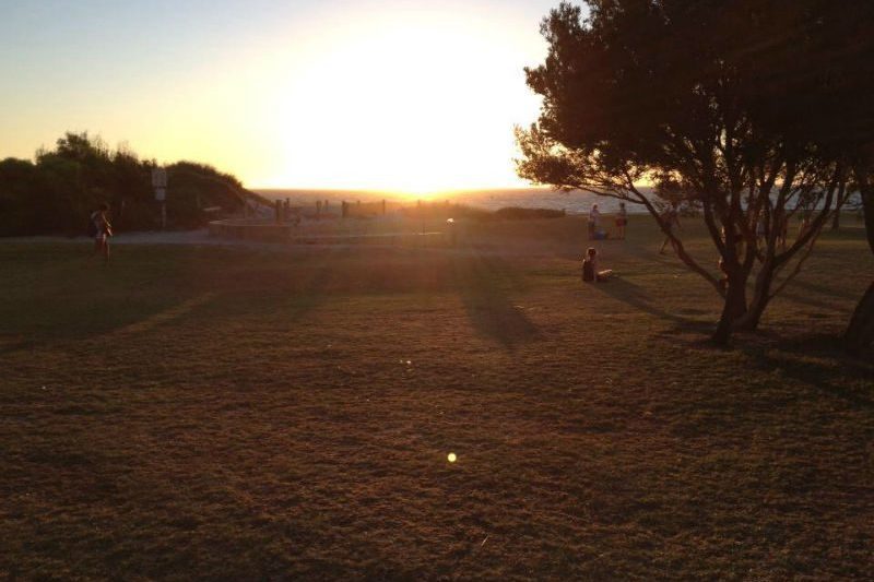 Sunset over country side