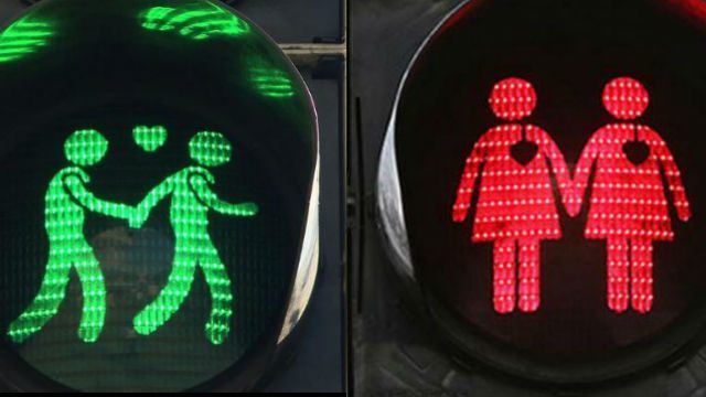 Gay & Lesbian Pedestrian Lights in Vienna
