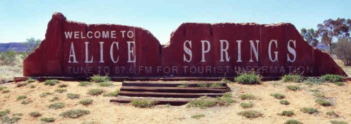 Alice Springs Welcome Rock 