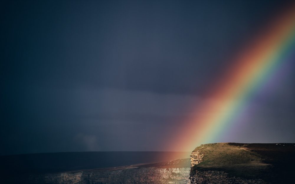 rainbow over ocean