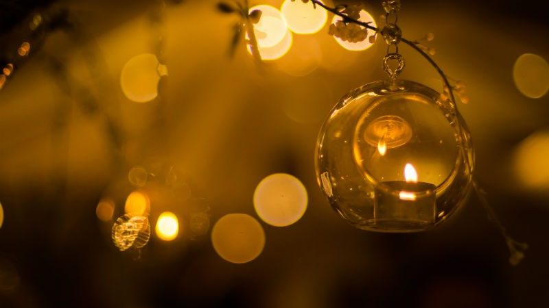 candel as christmas decoration