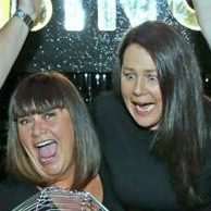 Dawn French And Julia Morris Flare Up At Disco Bingay