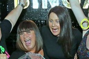 Dawn French And Julia Morris Flare Up At Disco Bingay